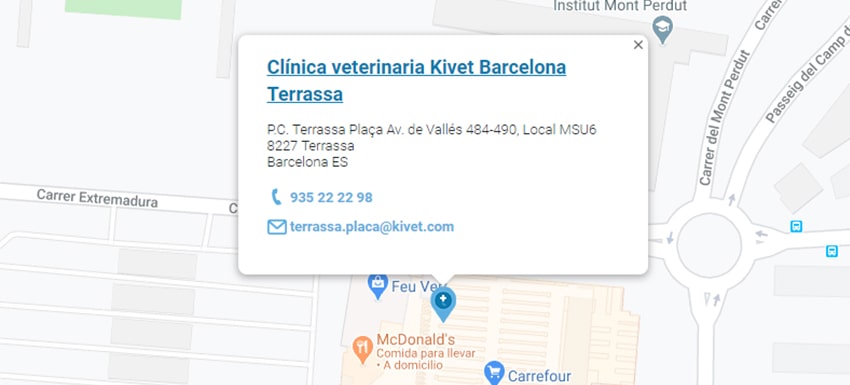 mapa Clinica kivet Terrassa